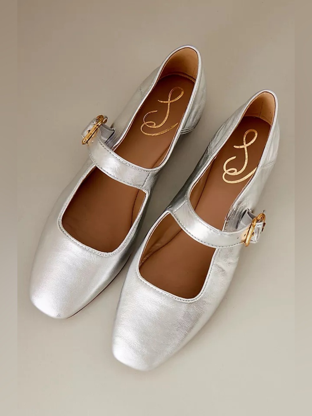 Sam Edelman silver leather Mary Jane’s - Picture 2 of 11
